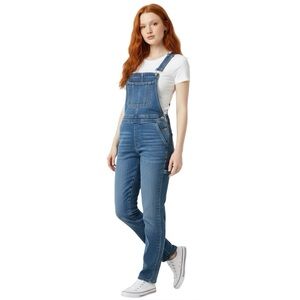 Madewell Denim Overalls Skinny Leg Blue Stretch Bib Size S